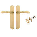 Iver Sarlat Lever Oval Backplate Passage Kit Brushed Gold  16224KPASS60 - The Blue Space