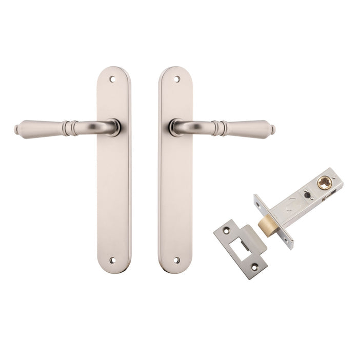 Iver Sarlat Lever Oval Backplate Passage Kit Satin Nickel 14724KPASS60 - The Blue Space