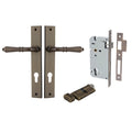 Iver Sarlat Lever Rectangular Backplate Entrance Kit with High Security Lock Signature Brass 10700KENTR60KT - The Blue Space