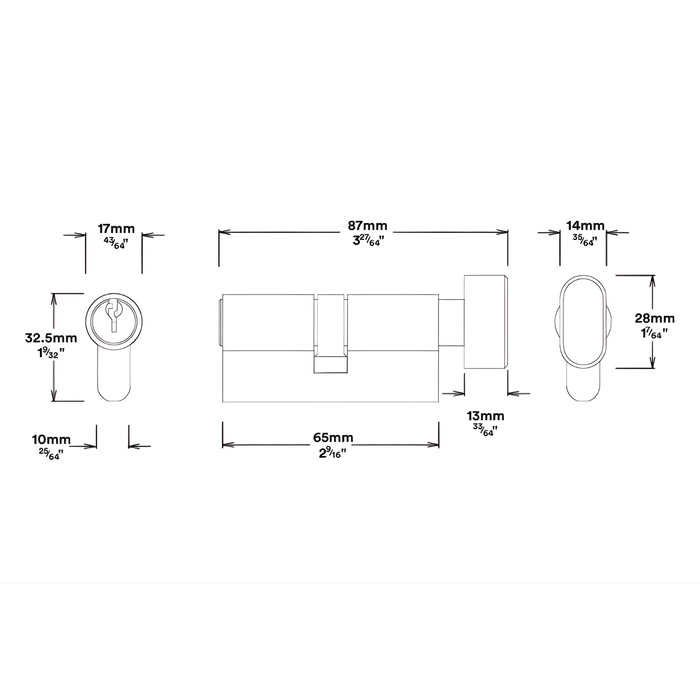 Key Thumb Iver Sarlat Lever Rectangular Backplate Entrance Kit with High Security Lock Signature Brass 10700KENTR60KT - The Blue Space