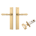 Iver Sarlat Lever Rectangular Backplate Passage Kit Brushed Brass 15200KPASS60 - The Blue Space
