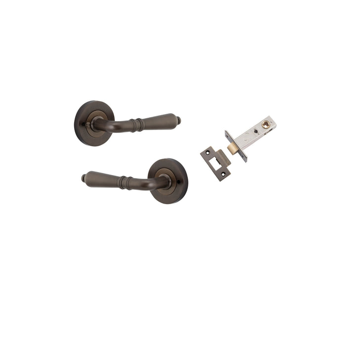 Iver Sarlat Lever Round Rose (Inbuilt Privacy) Signature Brass 9201KIBPRIV60 - The Blue Space