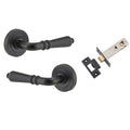 Iver Sarlat Lever Round Rose Passage Kit Matte Black 9203KPASS60 - The Blue Space