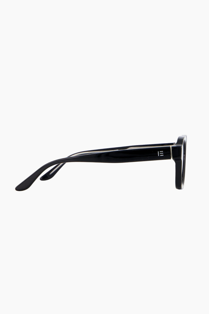 Jamie Black Rounded Brown Lens Sunglasses