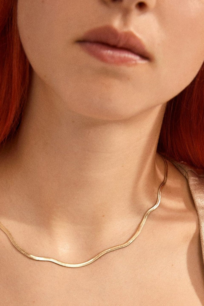 Joanna Gold Plated Snake Chain Necklace ACC Jewellery Pilgrim