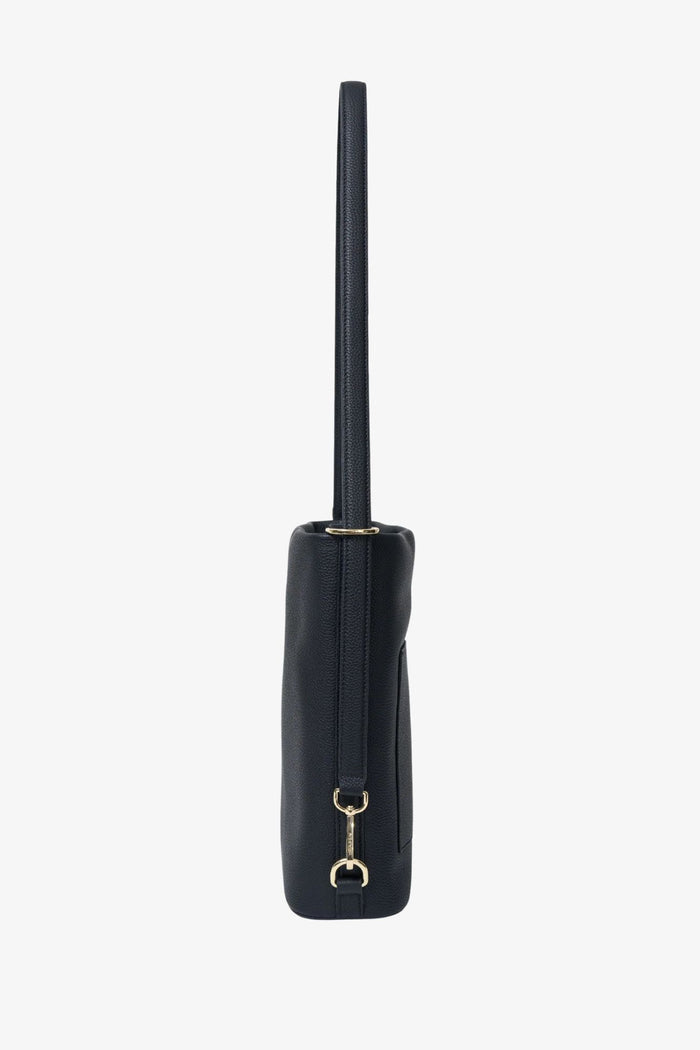 black bucket bag