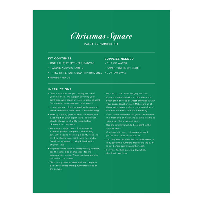 Joy Laforme Christmas Square Paint-by-Number Kit - Clearance
