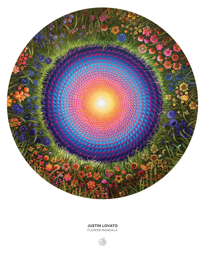 Justin Lovato: Flower Mandala 500-Piece Circular Jigsaw Puzzle - Clearance