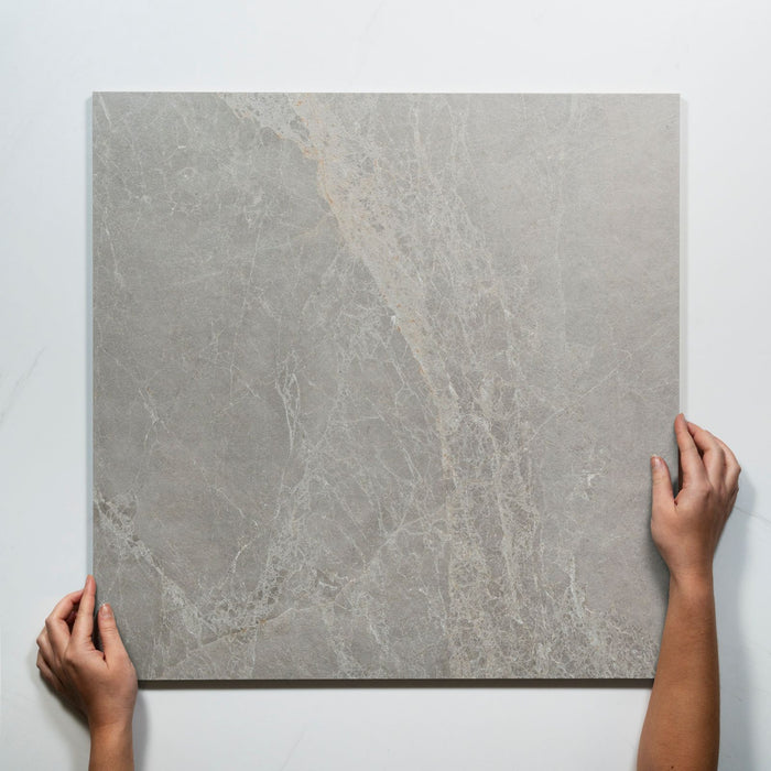 With Hand Kew Pearl Matte Porcelain Tile 600 x 600mm PISBIM2 - The Blue Space