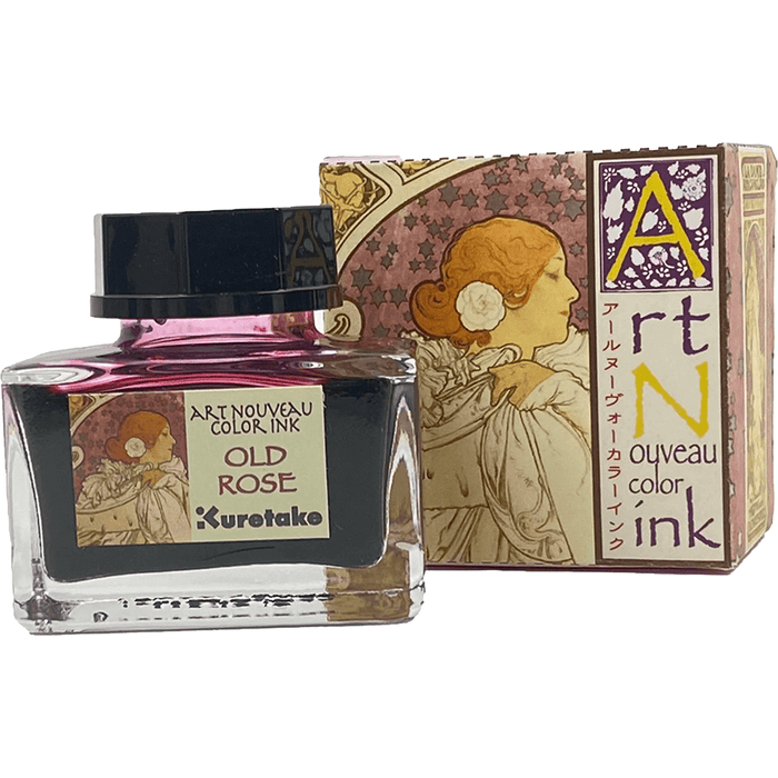 Kuretake Art Nouveau Ink Bottle - Old Rose - Pen Boutique Ltd