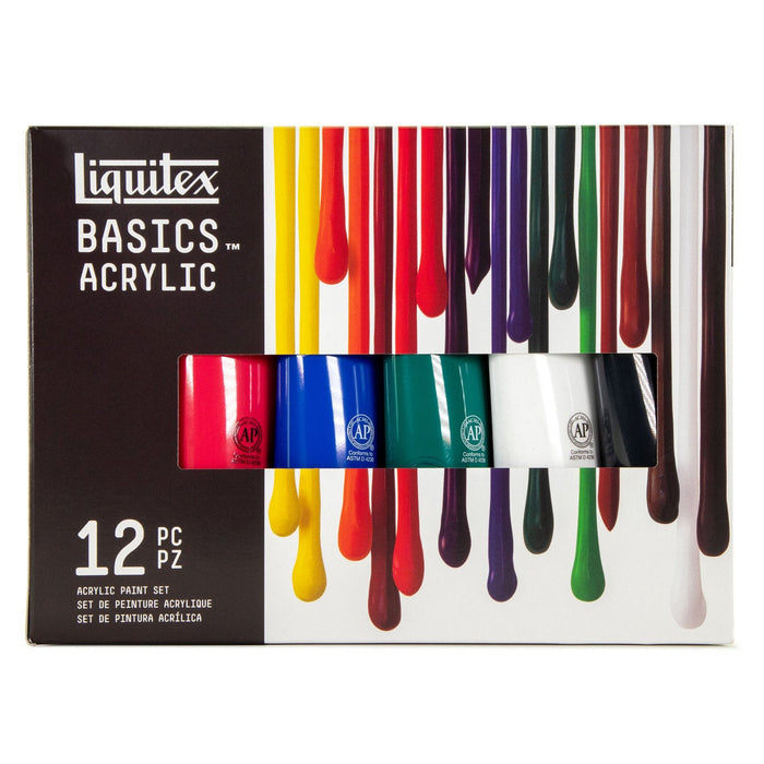Liquitex BASICS Acrylic Set of 12 x 118ml Tubes