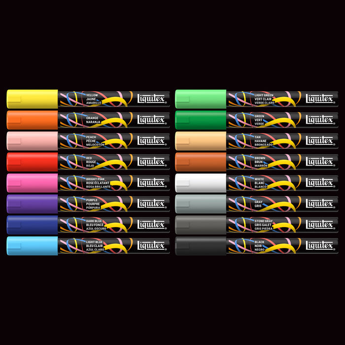 Liquitex Professional Paint Marker 2mm Set of 16 - Expression — contents