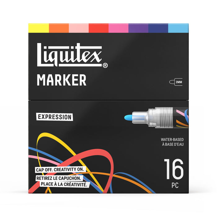 Liquitex Professional Paint Marker 2mm Set of 16 - Expression — front