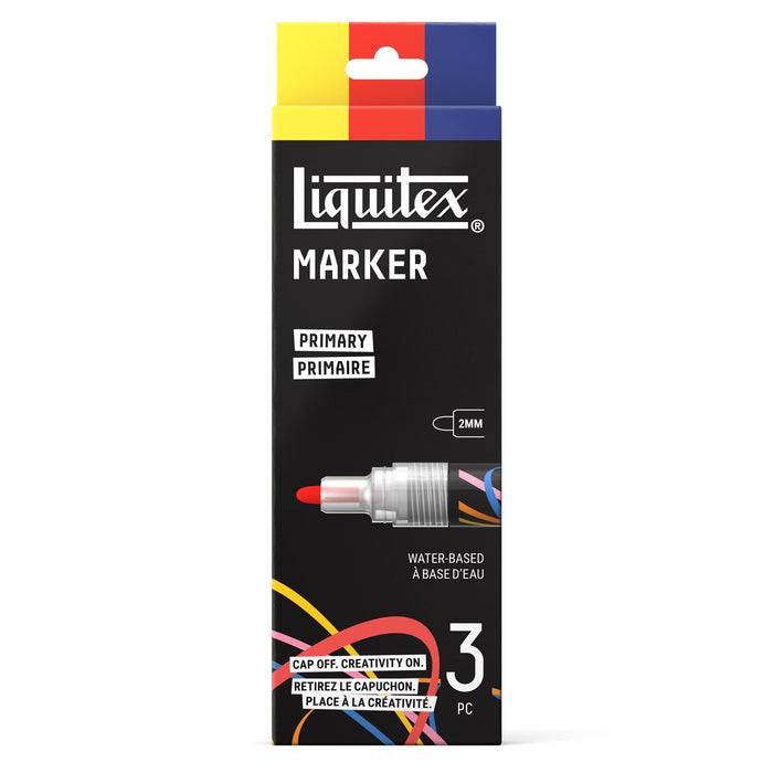 Liquitex Professional Paint Marker 2mm Set of 3 - Primary — front