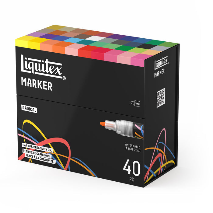 Liquitex Professional Paint Marker 2mm Set of 40 - Radical — angle
