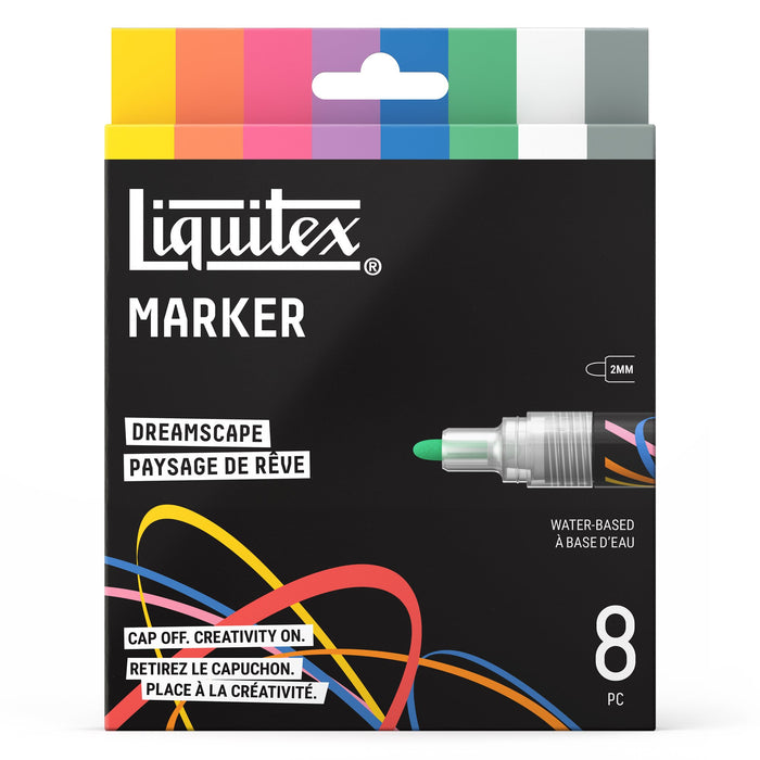 Liquitex Professional Paint Marker 2mm Set of 8 - Dreamscape — front