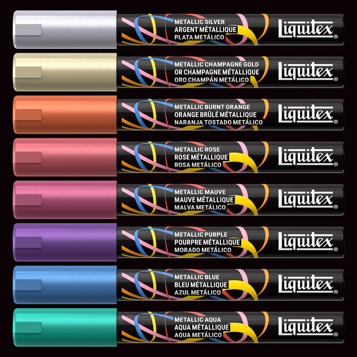 Liquitex Professional Paint Marker 2mm Set of 8 - Metallic — contents