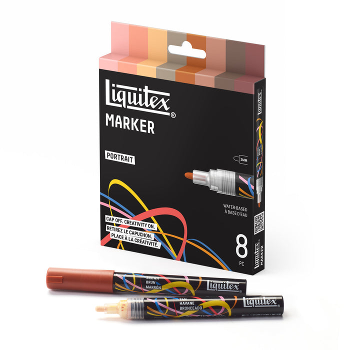 Liquitex Professional Paint Marker 2mm Set of 8 - Portrait — angle