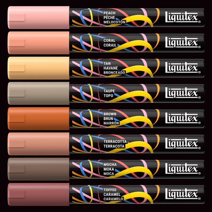 Liquitex Professional Paint Marker 2mm Set of 8 - Portrait — contents