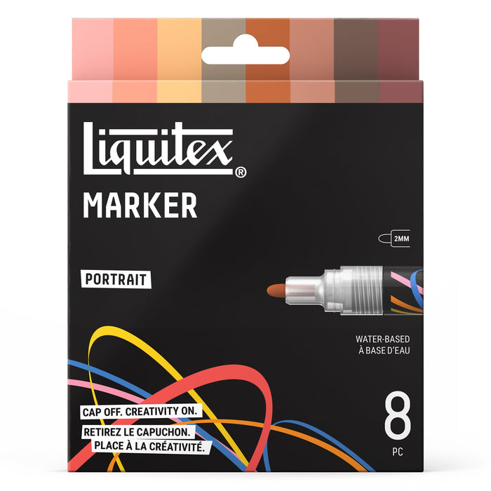 Liquitex Professional Paint Marker 2mm Set of 8 - Portrait — front