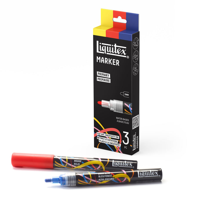 Liquitex Professional Paint Marker 2mm Set of 3 - Primary — angle