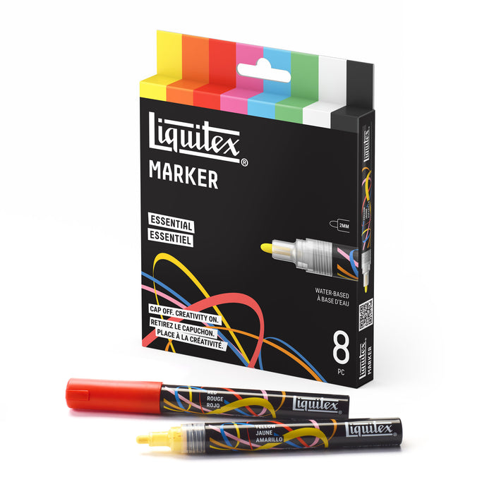 Liquitex Professional Paint Marker 2mm Set of 8 - Essential — angle