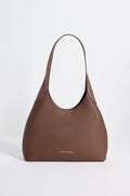 Brown handbag on a white background