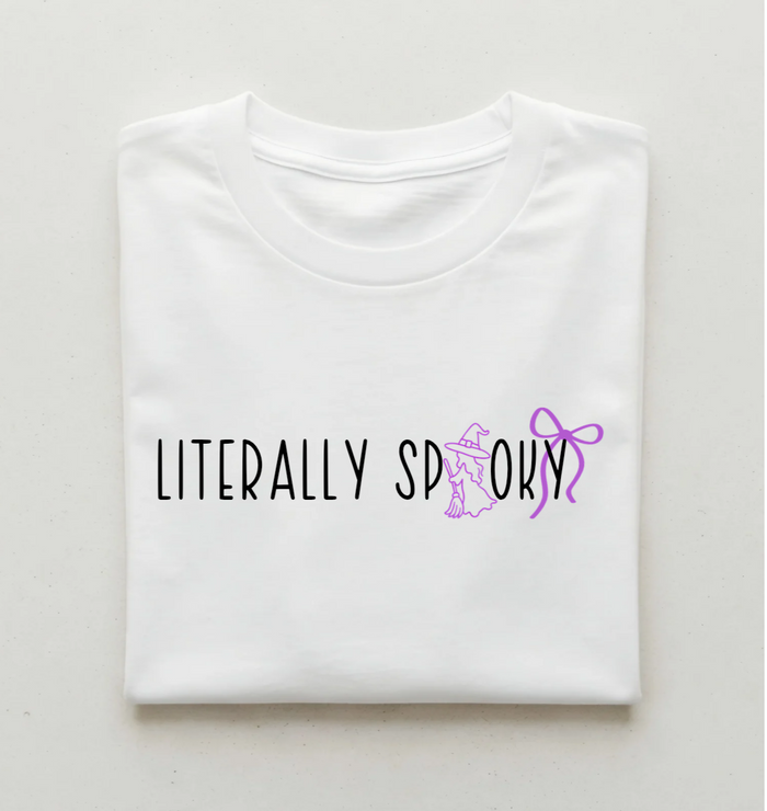 "Literally Spooky" PURPLE Halloween Graphic Tee