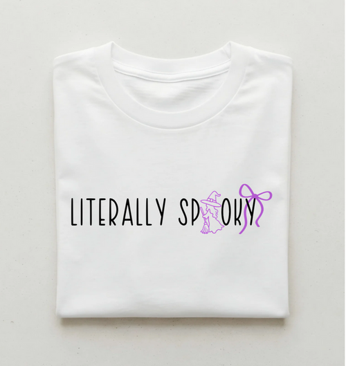 "Literally Spooky" PURPLE Halloween Graphic Tee