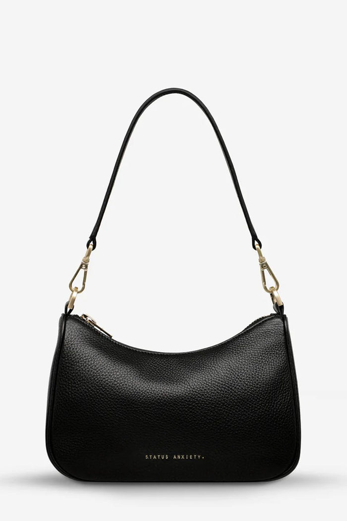 Look Both Ways Black Gold Hardware Crossbody Bag