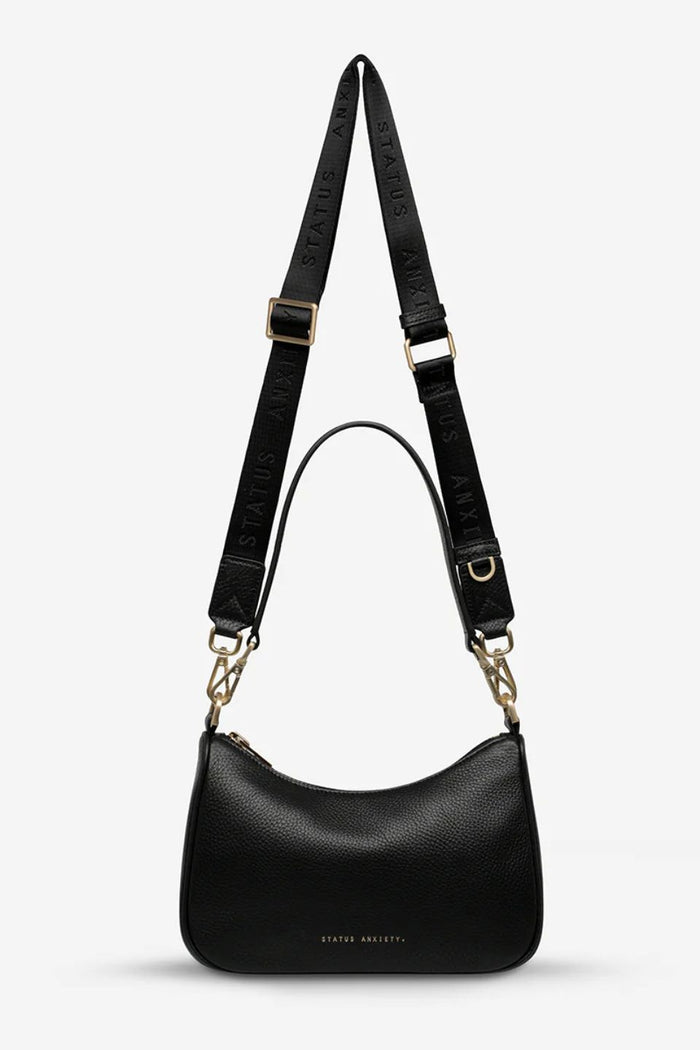 Look Both Ways Black Gold Hardware Crossbody Bag