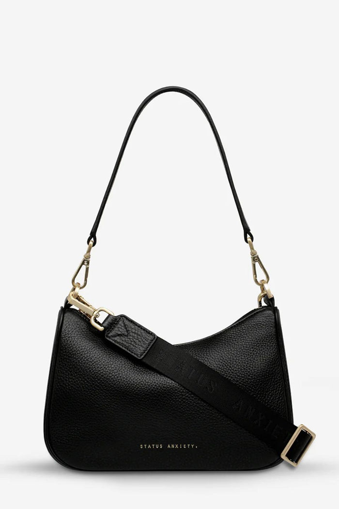 Look Both Ways Black Gold Hardware Crossbody Bag