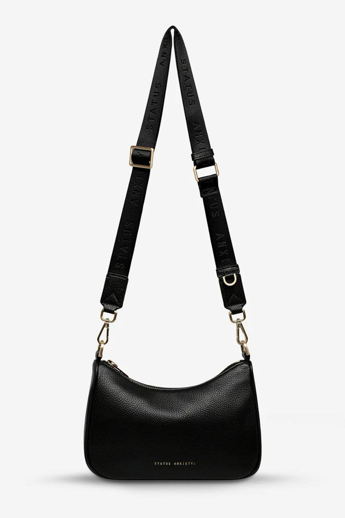 Look Both Ways Black Gold Hardware Crossbody Bag