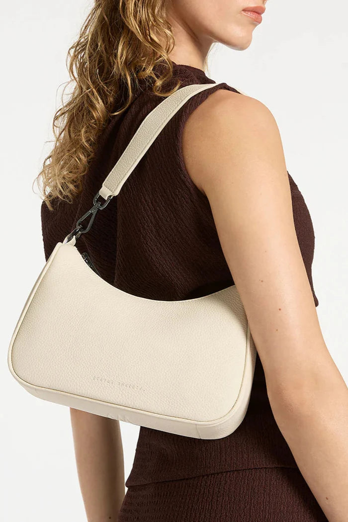 Chalk leather crossbody bag