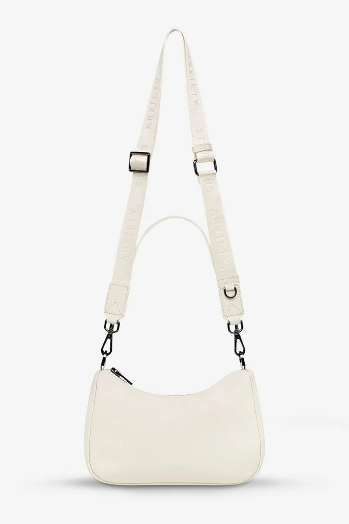Chalk leather crossbody bag