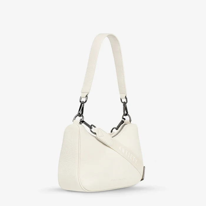 Chalk leather crossbody bag