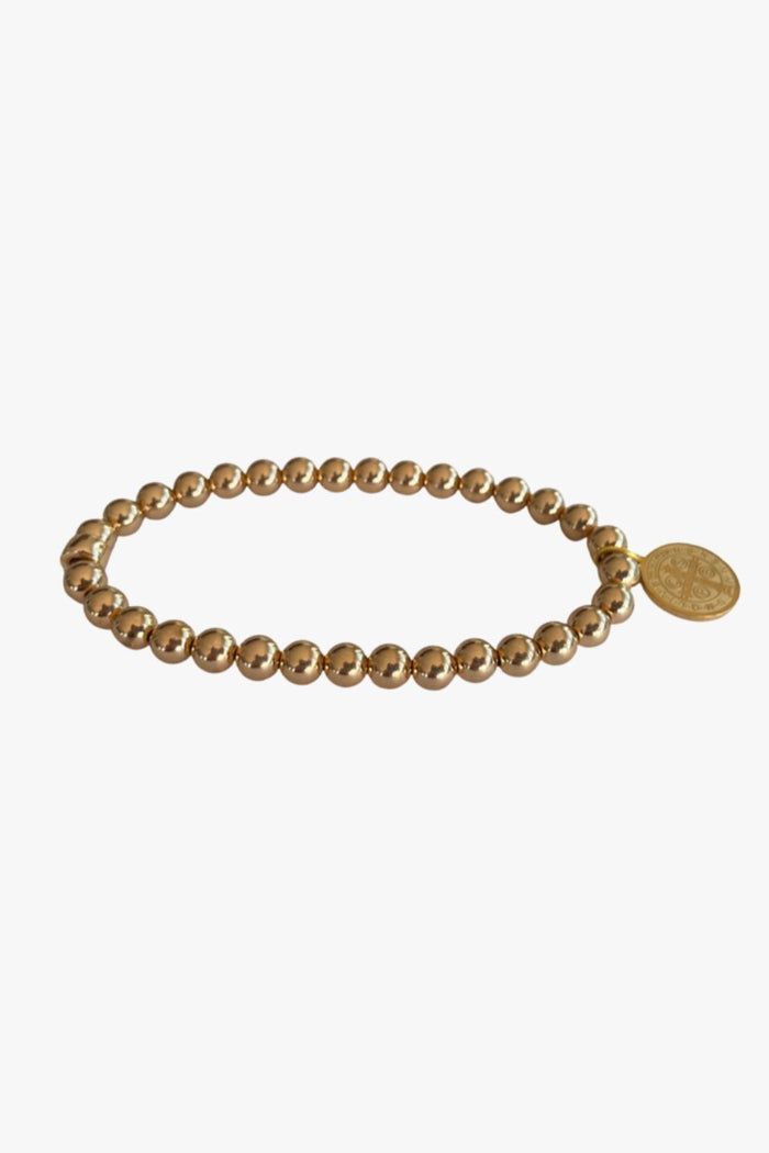gold coin charm bracelet