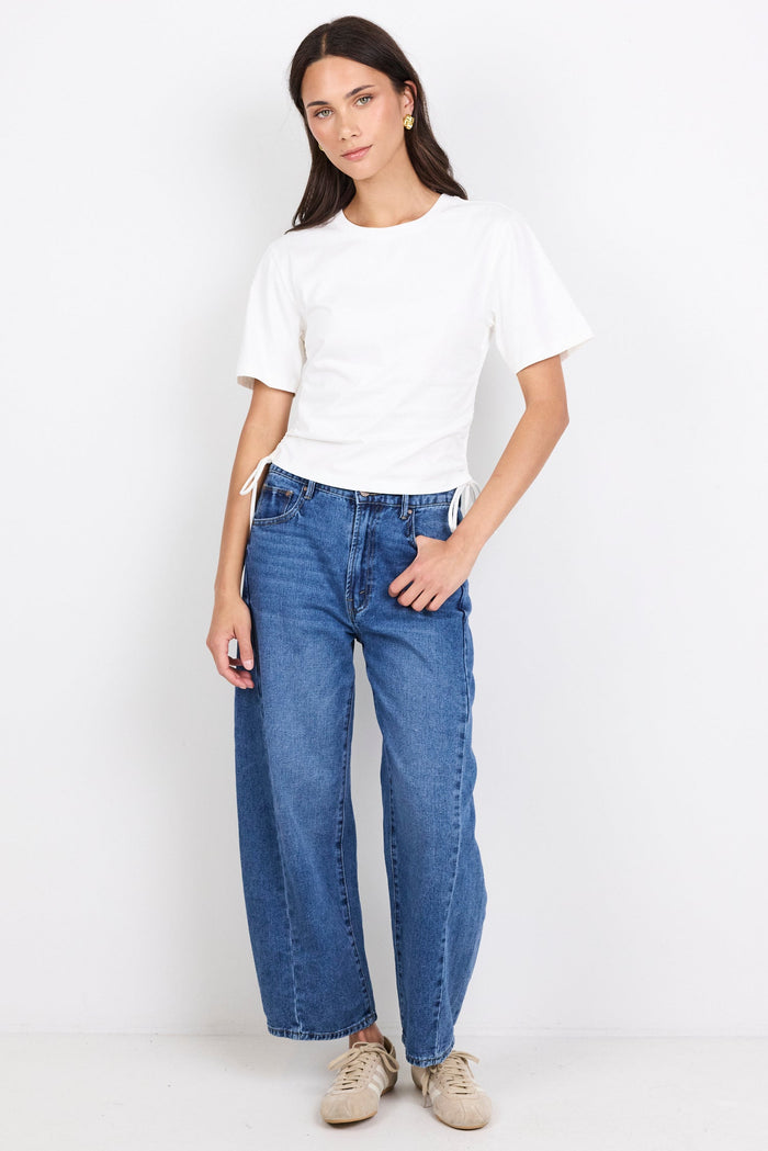 Lyrics White Tie Side Detail Tee