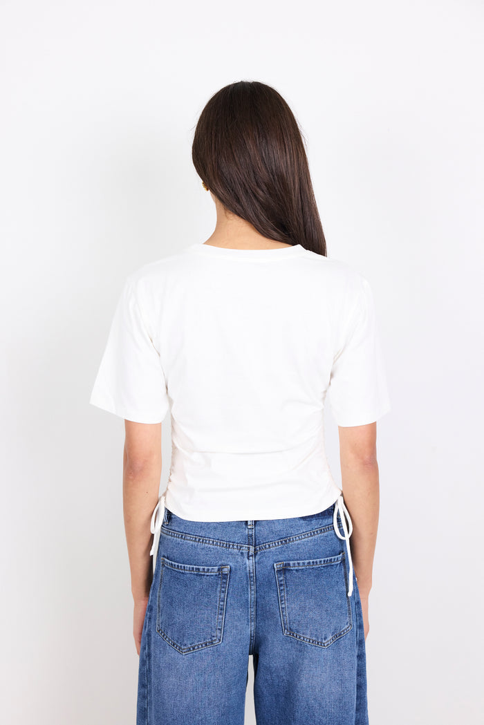 Lyrics White Tie Side Detail Tee