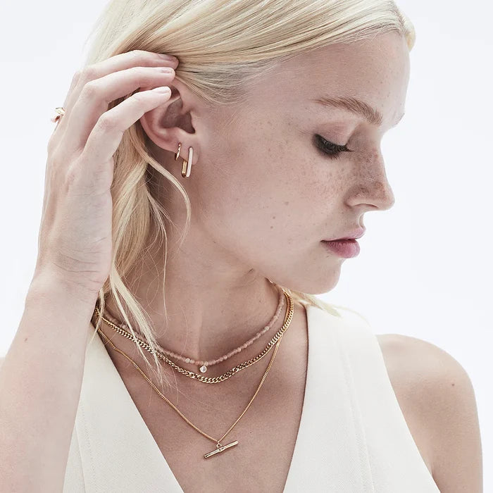Mara Double TBar Gold Necklace