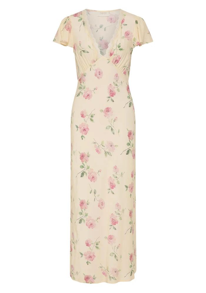 model wears a cream floral dress
col_pattern