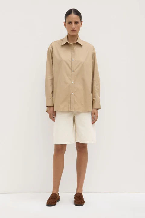 Tan shirt