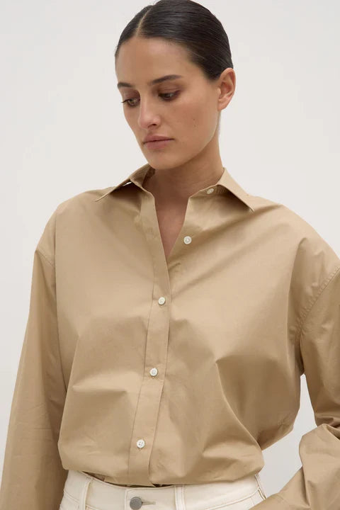 Tan shirt