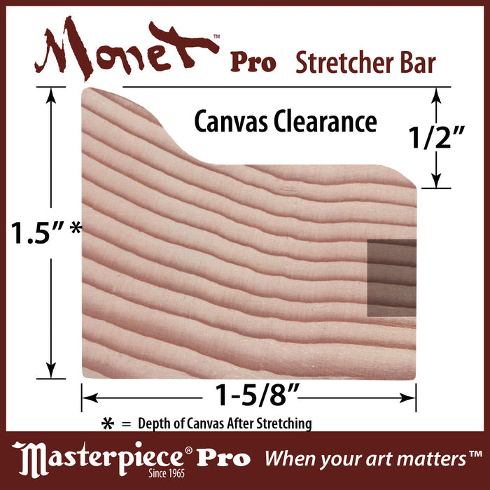 Masterpiece Monet Pro Mono Lake Pre-Stretched Canvas (Raw 6.9oz Belgian Linen)