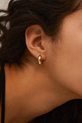Mine Recycled Chunky Huggie Hoops Gold ACC Jewellery Pilgrim