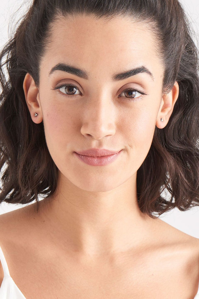 Modern Minimalism Small Silver Three Ball Stud Earrings ACC Jewellery Ania Haie