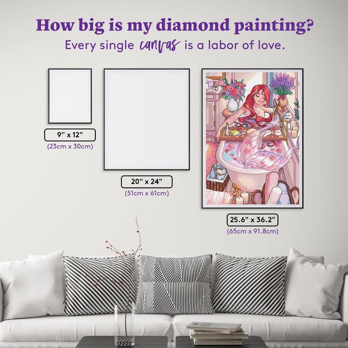 Diamond Painting Moments of Tranquility 25.6" x 36.2" (65cm x 91.8cm) / Square with 80 Colors including 2 ABs and 7 Fairy Dust Diamonds / 96,309