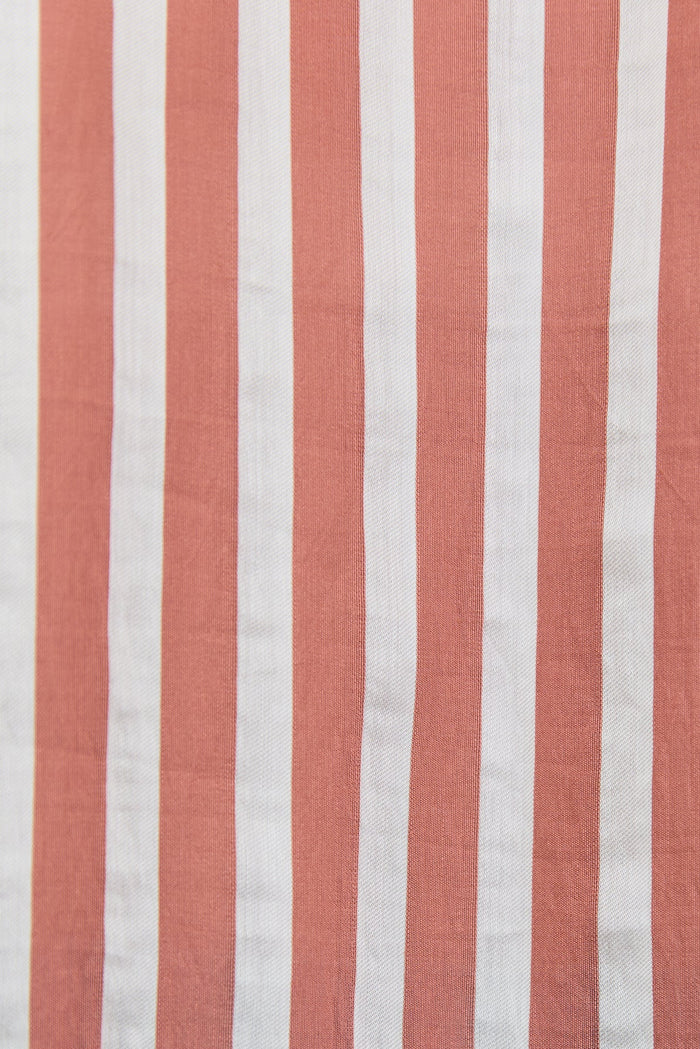 Red and white striped fabric pattern