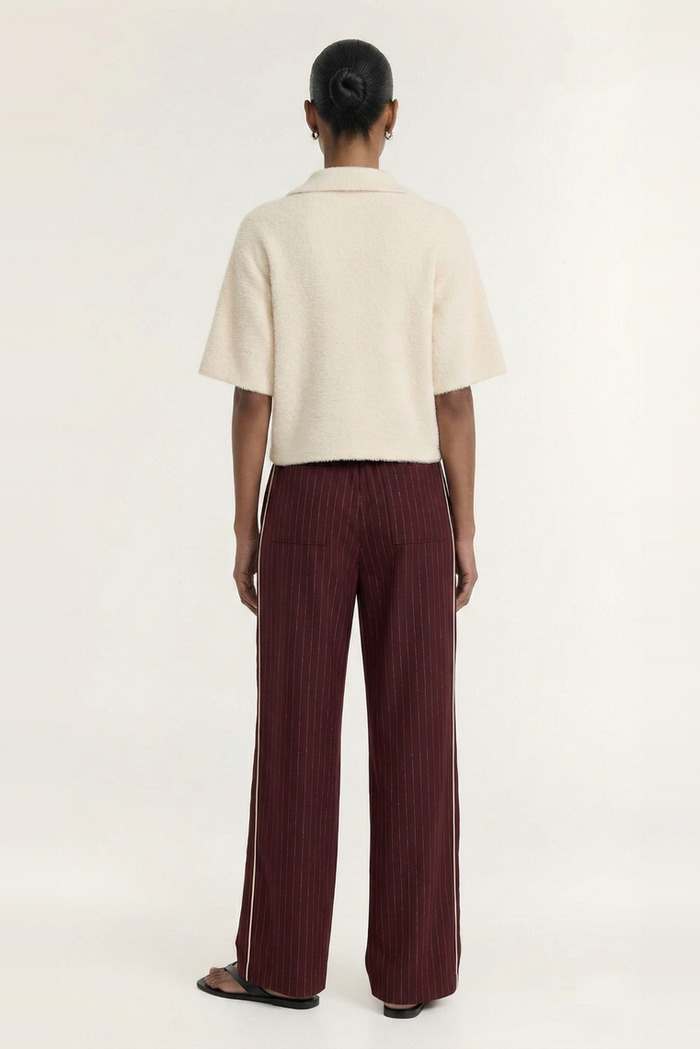 Celine Natural Beige Polo SS Knit Top