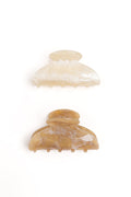 Neutral Pearl Acrylic Set of 2 Claw Clips